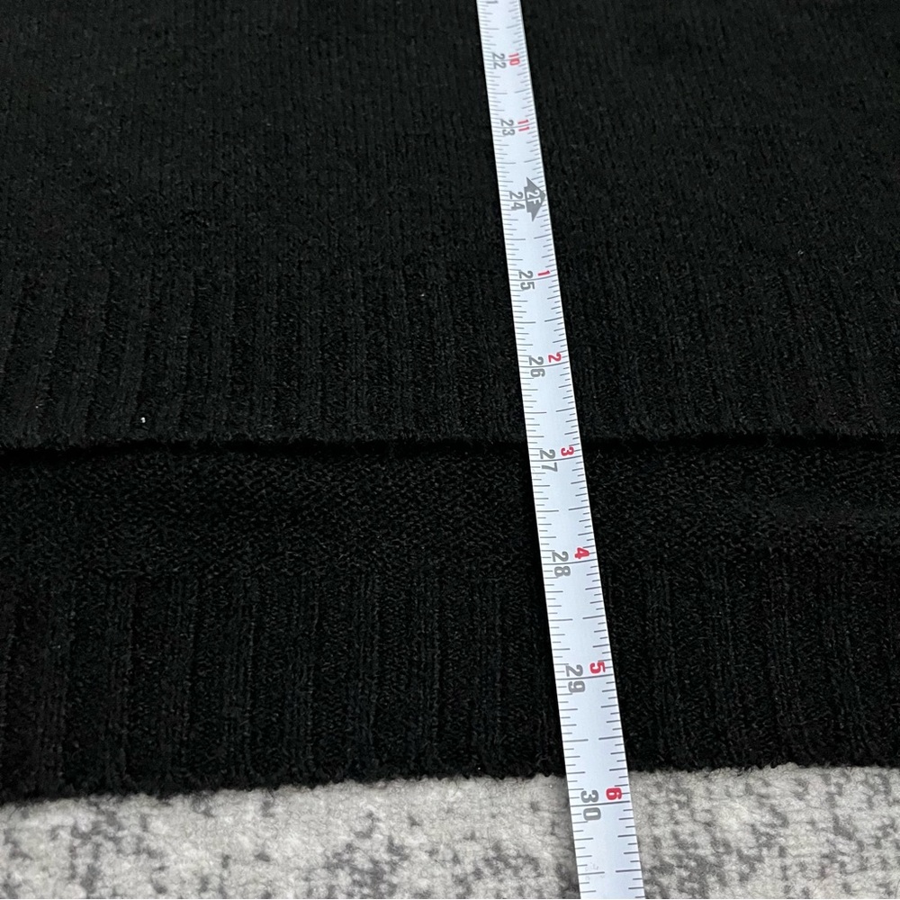 🆕 J.Crew black mockneck with button detail poncho sweater with slit hems - Picture 11 of 12